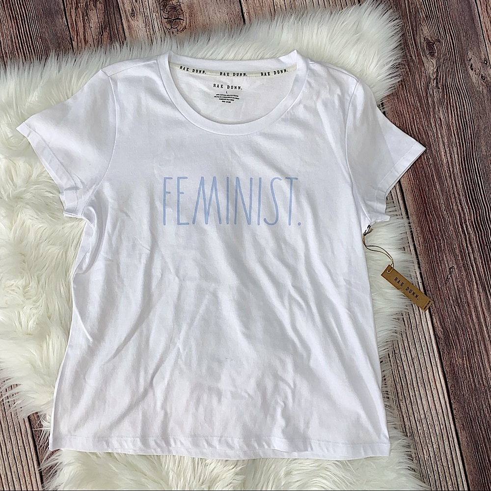 Rae Dunn | Feminist Pastel Blue Graphic Tee - Picture 2 of 4